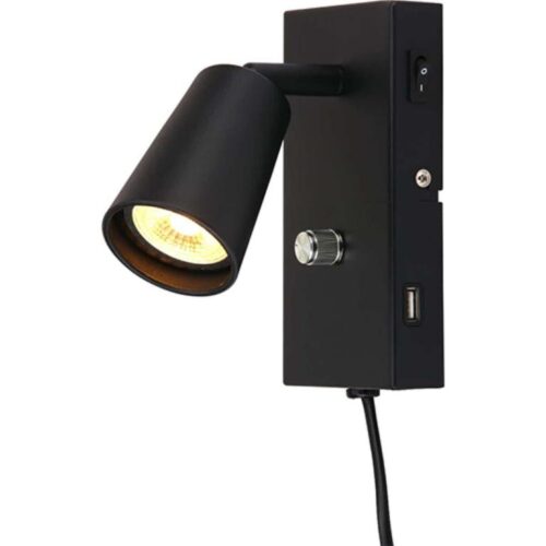 Kony Vegg 6W 350lm WarmDim GU10 USB Svart