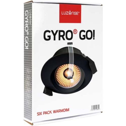 Gyro Go! 6x8W 700lm WarmDim IP44 Svart