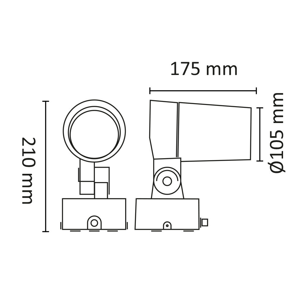 Allspot 20W 1140 lm 3000K IP65 Svart #4