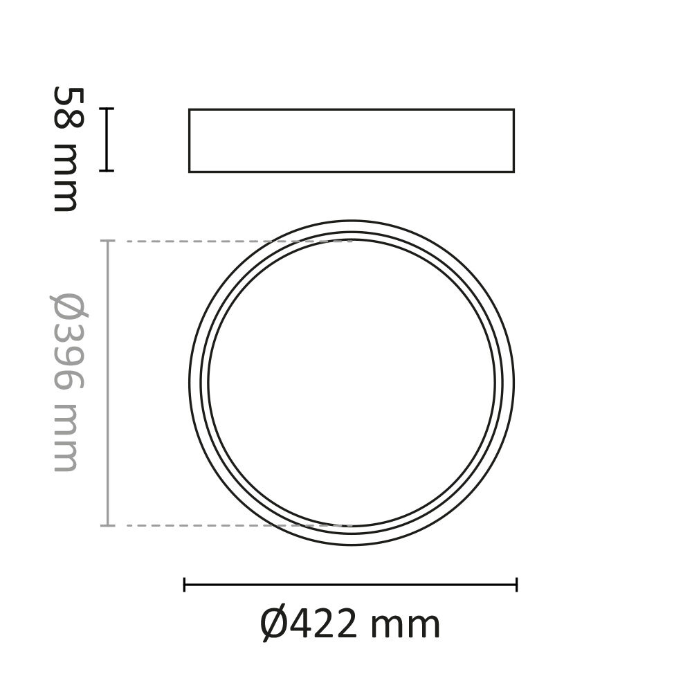 DecoDisc L 2700/3000K dim Vit/Vit #6