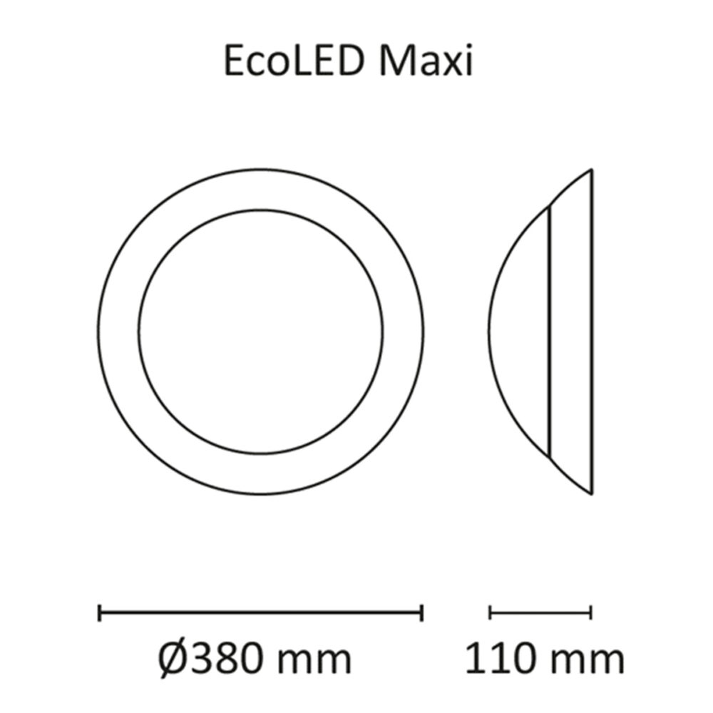 EcoLED Maxi 18W 2000lm 3000K IP21 Vit #5