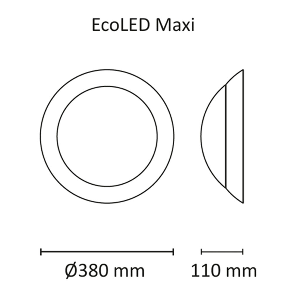 EcoLED Maxi 18W 2000lm 3000K IP21 Vit #6