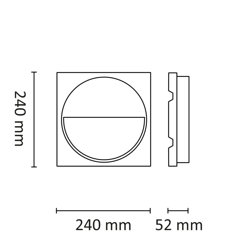 Indilight Round 6W 370lm 3000K Svart #7